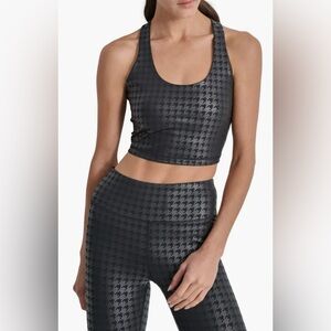 DKNY Houndstooth Foiled Racerback Tank size medium BNWT